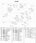 Alternator 40 Amp Diagram and Parts List for 522447-0105-E2  Briggs and Stratton Engine